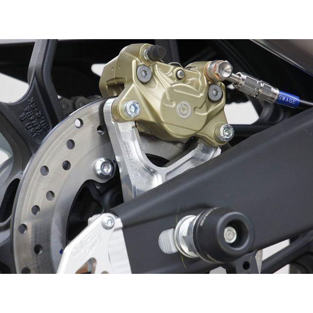 オーバーレーシング MT-25 YZF-R25 リアキャリパーサポート ブレンボ2P用 カラー シルバー メーカー在庫あり OVER RACINGの画像