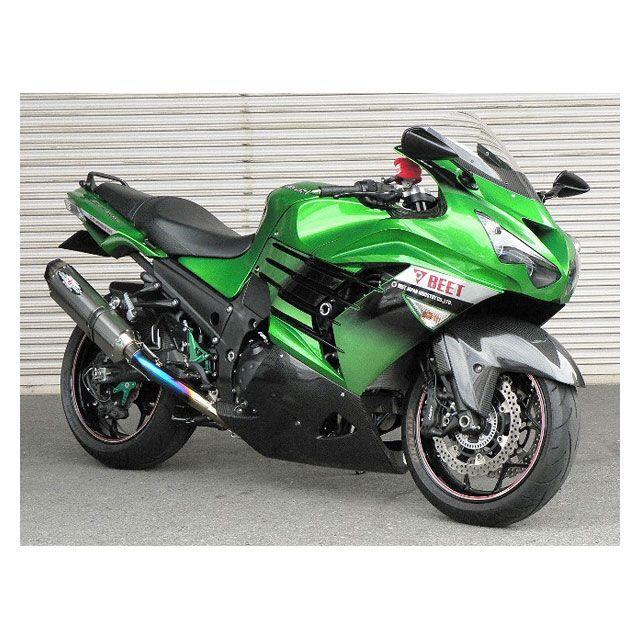 ビートジャパン Ninja ZX-14R NASSERT Evolution TypeII T-2マフラー サイレンサー ブルーチタン BEETの画像
