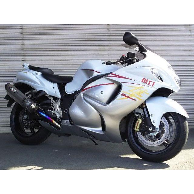ビートジャパン GSX1300R 隼 NASSERT Evolution Type II T-2 フルエキゾーストマフラー サイレンサー ブルーチタ…の画像