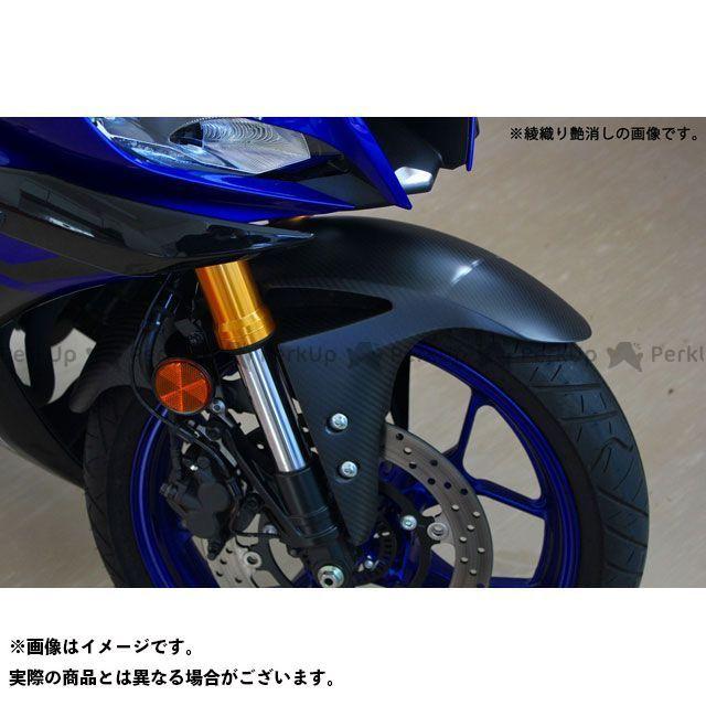 SPEEDRA YZF-R25 YZF-R3 フロントフェンダー 純正形状 ドライカーボン 仕様 平織り艶消し SPEEDRAの画像