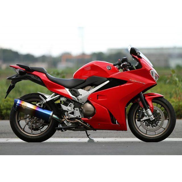 アールズギア VFR800F VFR800X ワイバン スリップオン サイレンサー チタンクロスオーバルドラッグブルー R’s GEAR_1