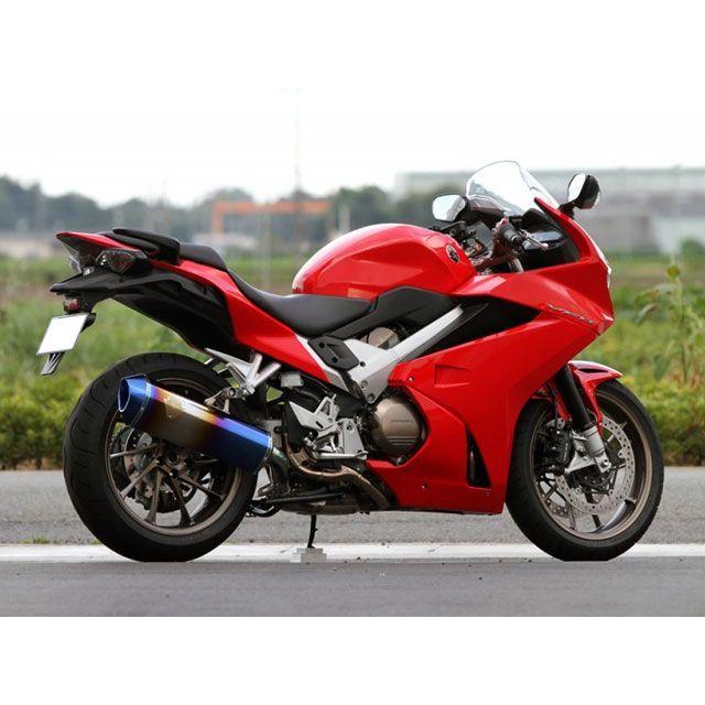 アールズギア VFR800F VFR800X ワイバン スリップオン サイレンサー チタンクロスオーバルドラッグブルー R’s GEAR_2