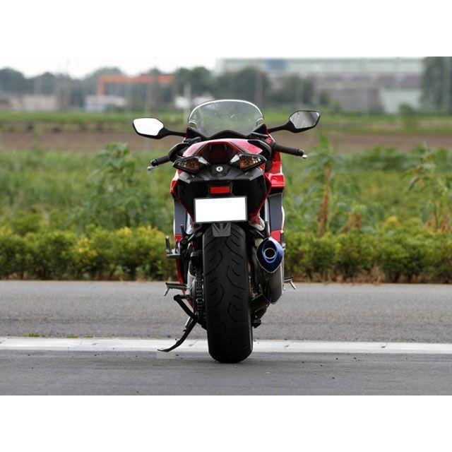 アールズギア VFR800F VFR800X ワイバン スリップオン サイレンサー チタンクロスオーバルドラッグブルー R’s GEAR_3