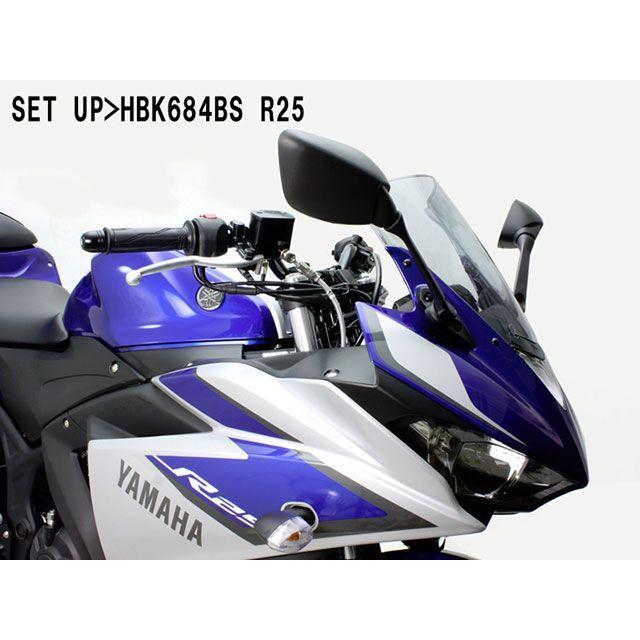 ハリケーン YZF-R25 BMコンチ2型 バーハンドルキット カラー ブラック（フルステンレスブレーキホース） HURRICANE バイク