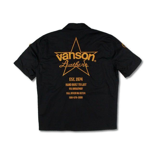 正規品／バンソン 2021春夏モデル VS21108S ワークシャツ（ブラック/イエロー） サイズ：XL VANSON バイク｜motoride｜02