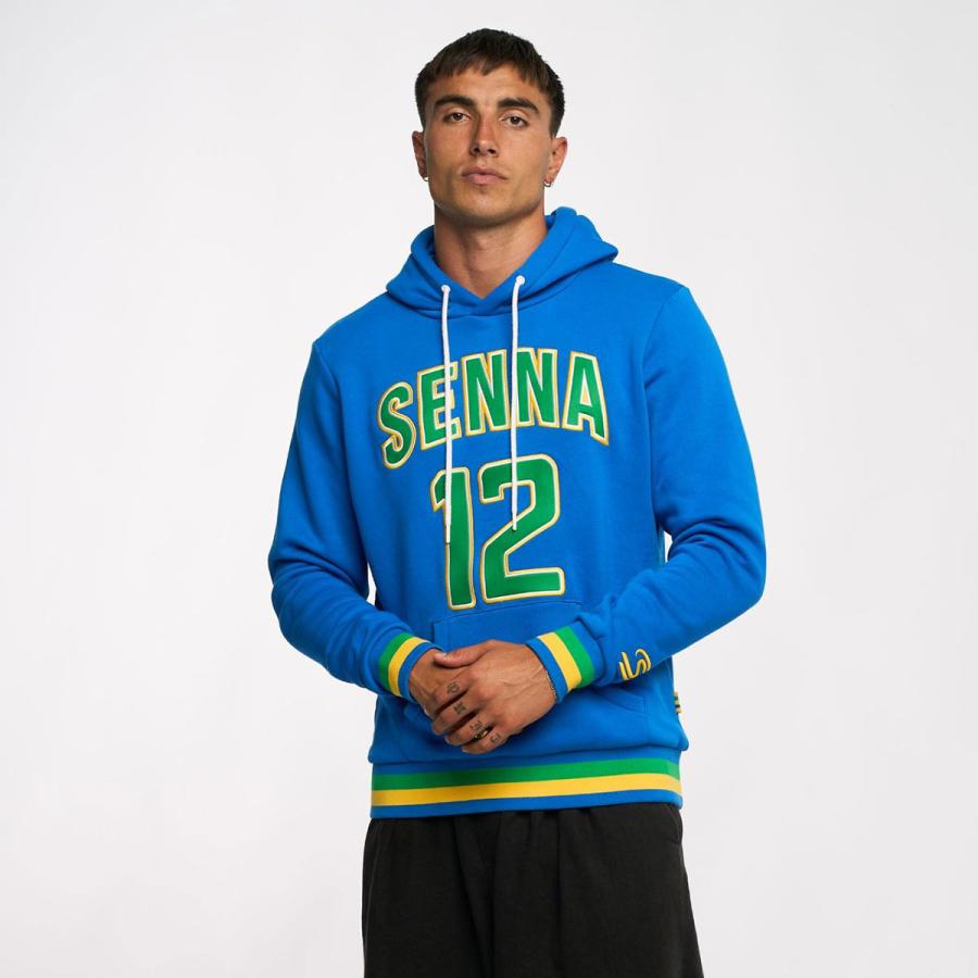 アイルトンセナ フーディ アイルトン・セナ カレッジ ロゴ フーディ モータースポーツ ウェア AyrtonSenna Collegiate Hoodie_2