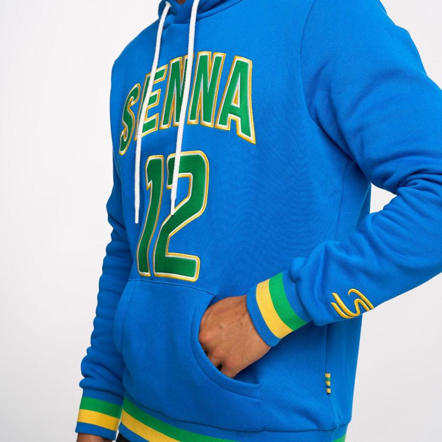 アイルトンセナ フーディ アイルトン・セナ カレッジ ロゴ フーディ モータースポーツ ウェア AyrtonSenna Collegiate Hoodie_4
