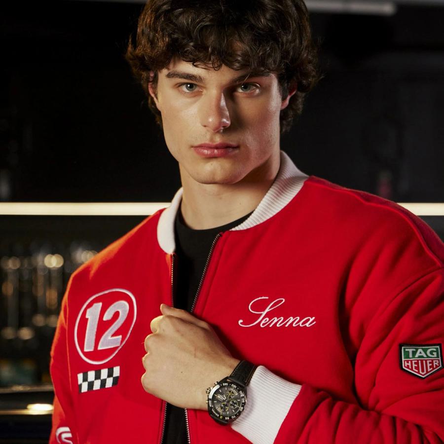 アイルトン・セナ×タグ・ホイヤー バーシティ ジャケット モータースポーツ ウェア AyrtonSenna AS X TAG HEUER Varsity Jacketの画像