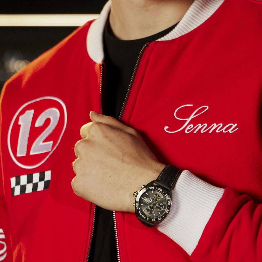 アイルトン・セナ×タグ・ホイヤー バーシティ ジャケット モータースポーツ ウェア AyrtonSenna AS X TAG HEUER Varsity Jacketの画像