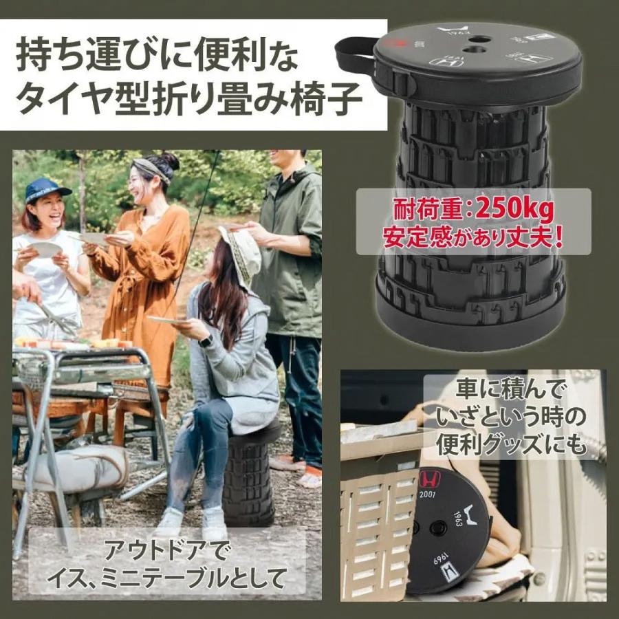 雑貨 カセットカープロダクツ 折り畳み椅子 デザイン ホンダ H