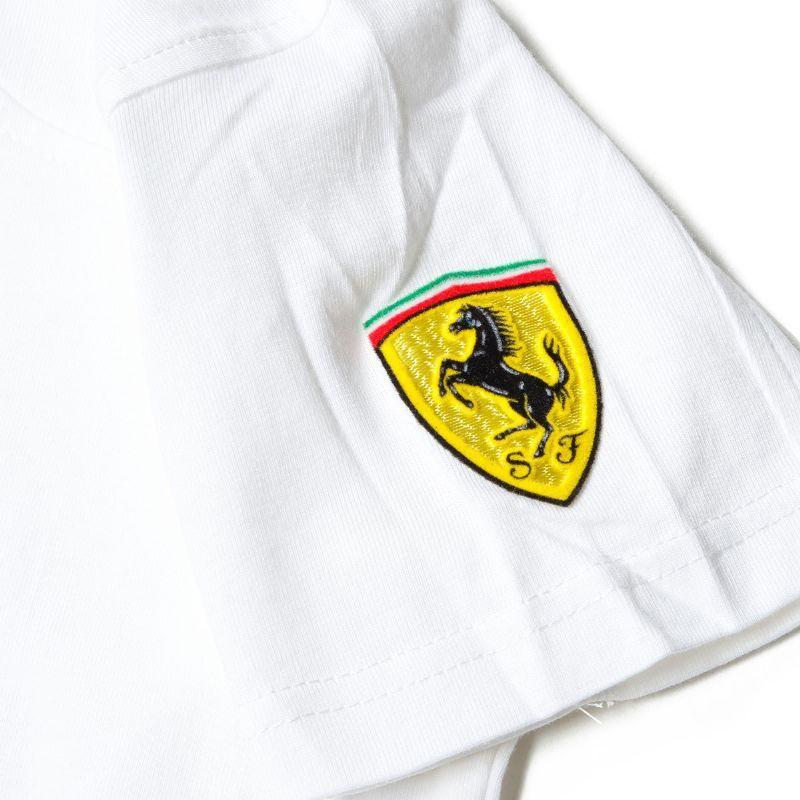 フェラーリ Tシャツ シルバー スクデット キッズ Tシャツ モータースポーツ ウェア Ferrari｜motorimoda｜05