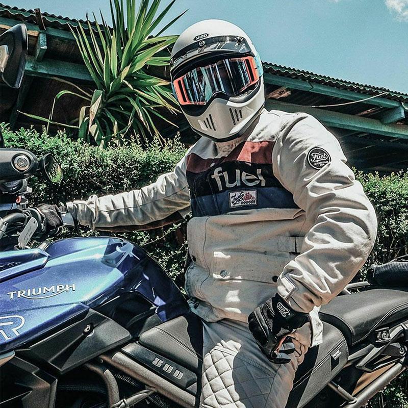 訳あり品(フューエル モーターサイクル/Fuel Motorcycles)FUEL "RALLY RAID" JACKET(ホワイト Lサイズ) バイク アウター ライディングジャケット｜motorimoda｜03