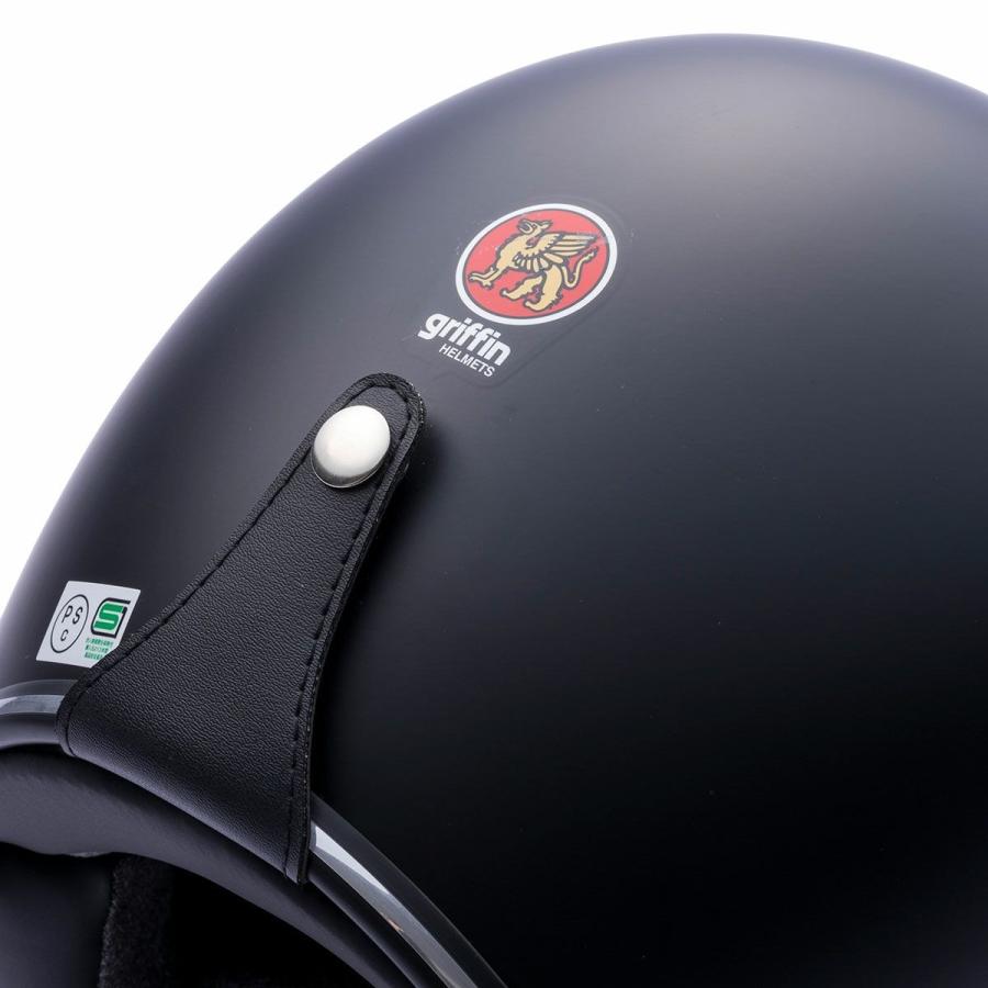 グリフィン ジェット スター マットブラック バイク ヘルメット
