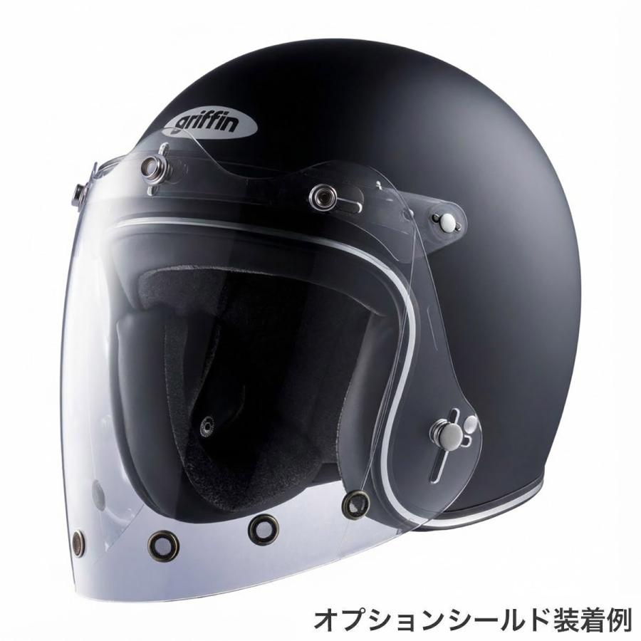 グリフィン ジェット スター マットブラック バイク ヘルメット