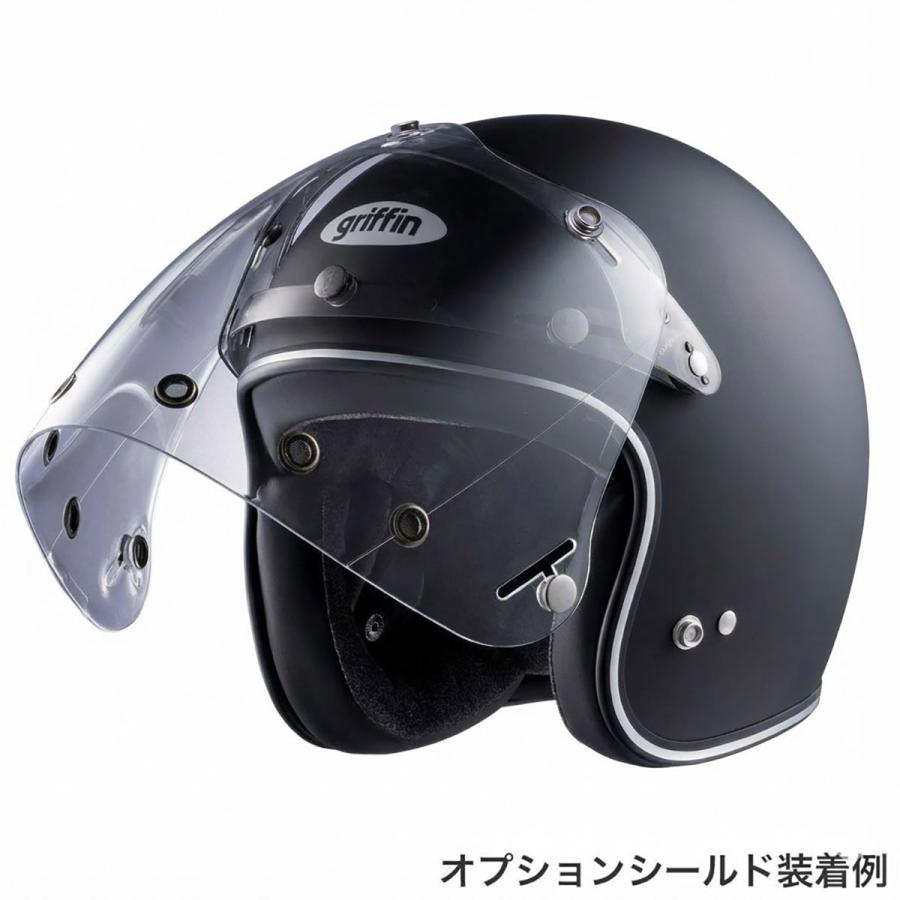 グリフィン ジェット スター マットブラック バイク ヘルメット