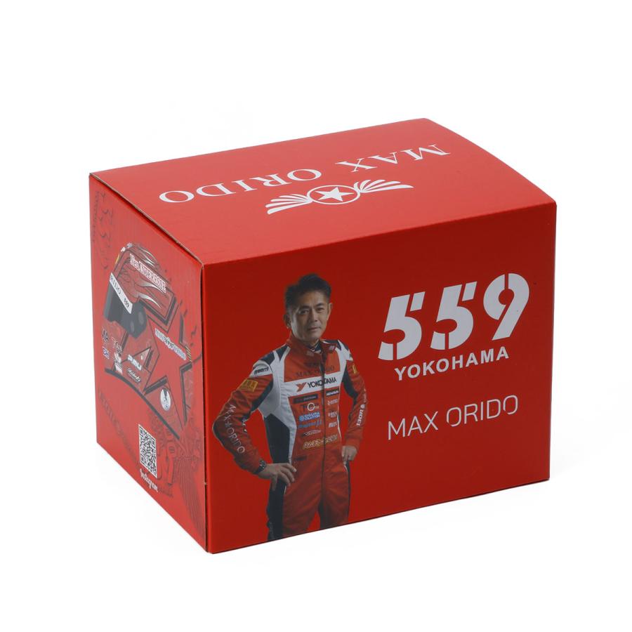 模型 織戸 学 MAX ORIDO 1/2 ミニ ヘルメット 2025 Red Edition