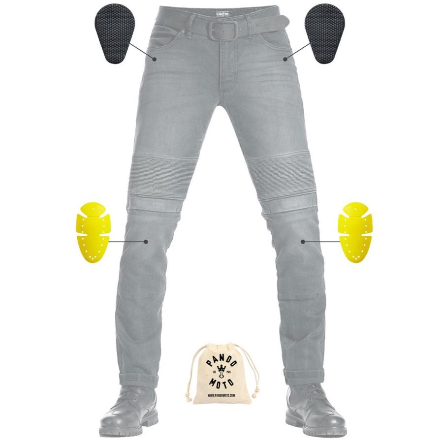 デニム パンドモト カール デビル 9 バイク ウェア パンツ Pando Moto 