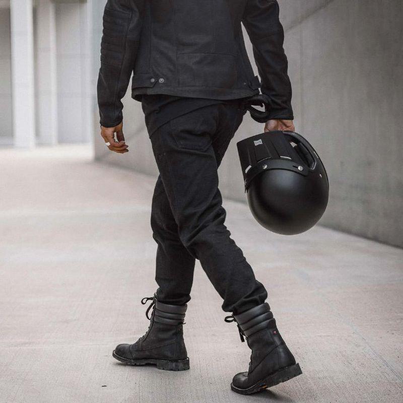 PANDO MOTO（パンドモト） ブラックレザーライダースジャケット