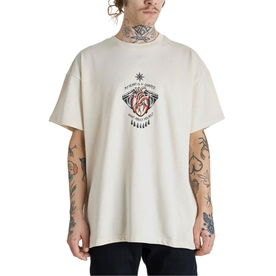 Tシャツ パンドモト クラシック　Tシャツ ”ハート” バイク ウェア トップス Pando Moto CLASSICS HEART RAW｜motorimoda｜04