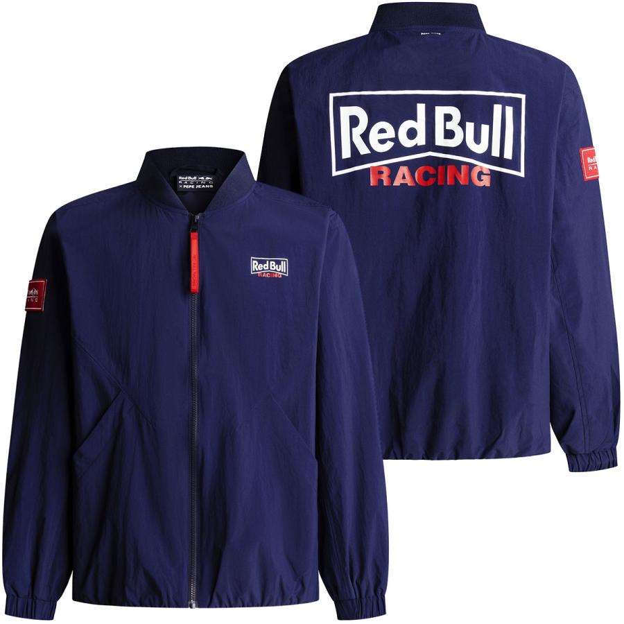 レッドブルレーシング REDBULL ベスト ジャケット M ネイビー 刺繍 ペペジーンズ ジャケット ぺぺ×レッドブル バックプリント ボンバー