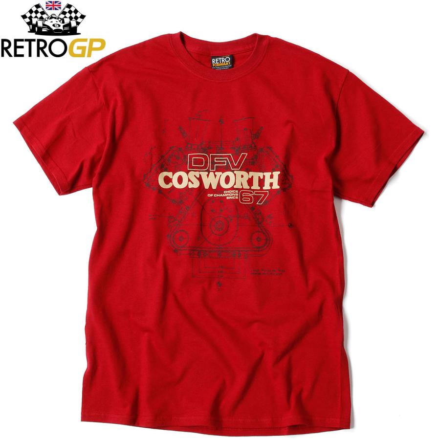 Tシャツ レトロフォーミュラー1 Cosworth DFV Mens T-shirt モータースポーツ ウェア RETRO FORMULA 1｜motorimoda