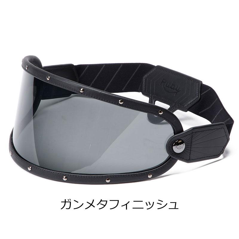 RUBY カステル用バイザー ダーク クロームフィニッシュ シールド ルビー カステル用バイザー ダーク バイク ヘルメット Ruby