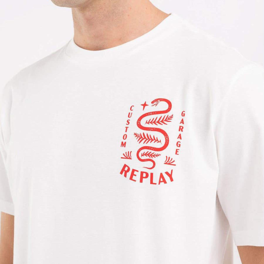 リプレイ Tシャツ カスタムガレージ スネーク プリント Ｔシャツ バイク ウェア トップス REPLAY｜motorimoda｜09