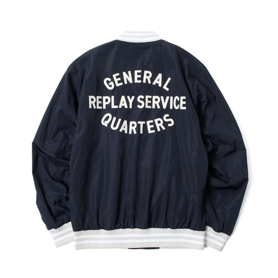 リプレイ ジャケット バーシティ ボンバー ジャケット バイク ウェア アウター REPLAY VARSITY BOMBER JACKETの画像