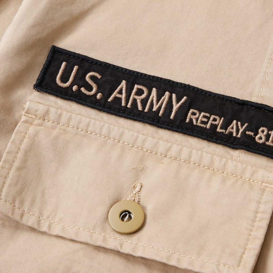 リプレイ ジャケット ジャケット バイク ウェア アウター REPLAY SHIRT JACKET WITH PATCHの画像