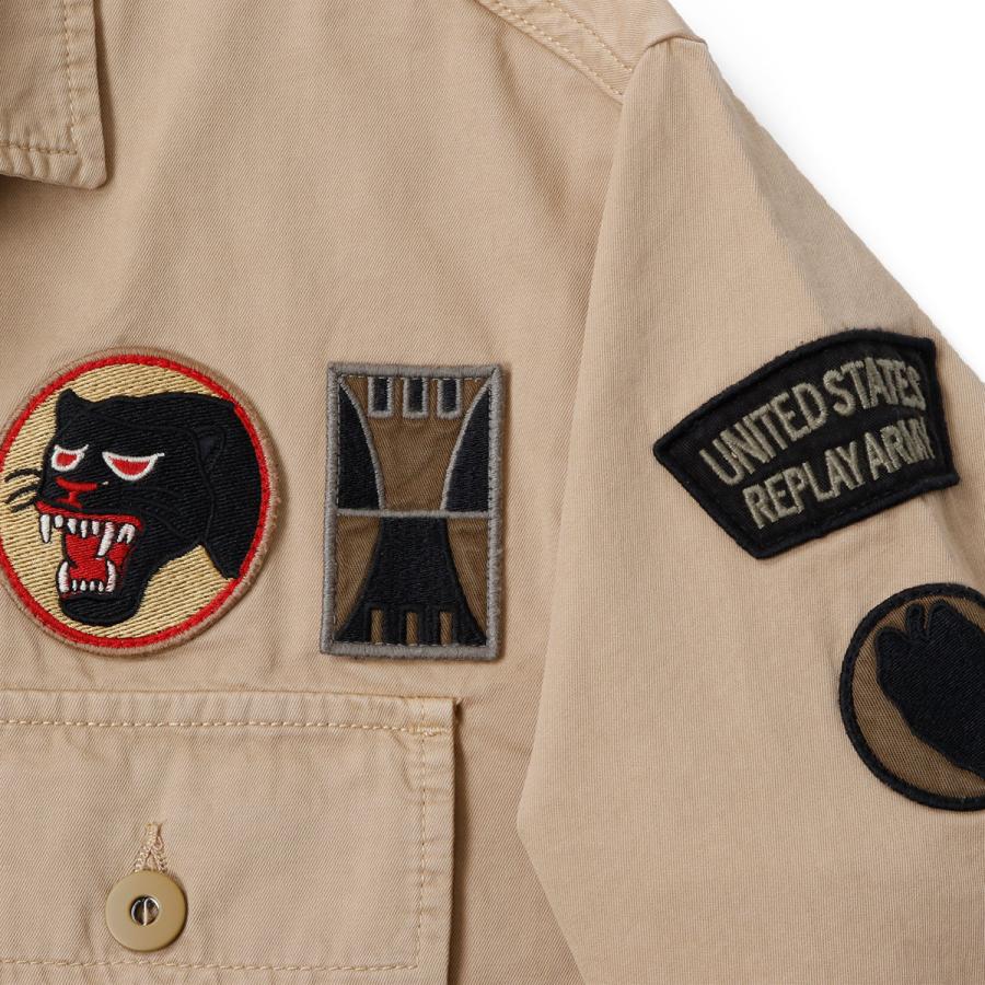 リプレイ ジャケット ジャケット バイク ウェア アウター REPLAY SHIRT JACKET WITH PATCHの画像