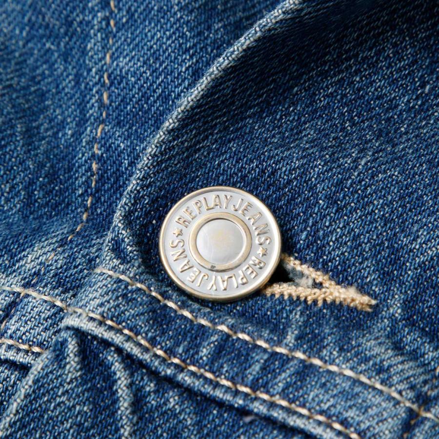 リプレイ ジャケット ジャケット バイク ウェア アウター REPLAY DARK DENIM REGULAR-FIT JACKETの画像