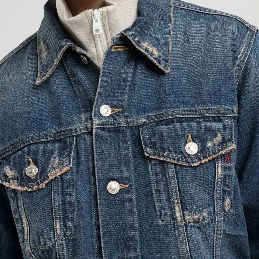 リプレイ ジャケット ジャケット バイク ウェア アウター REPLAY DARK DENIM REGULAR-FIT JACKETの画像