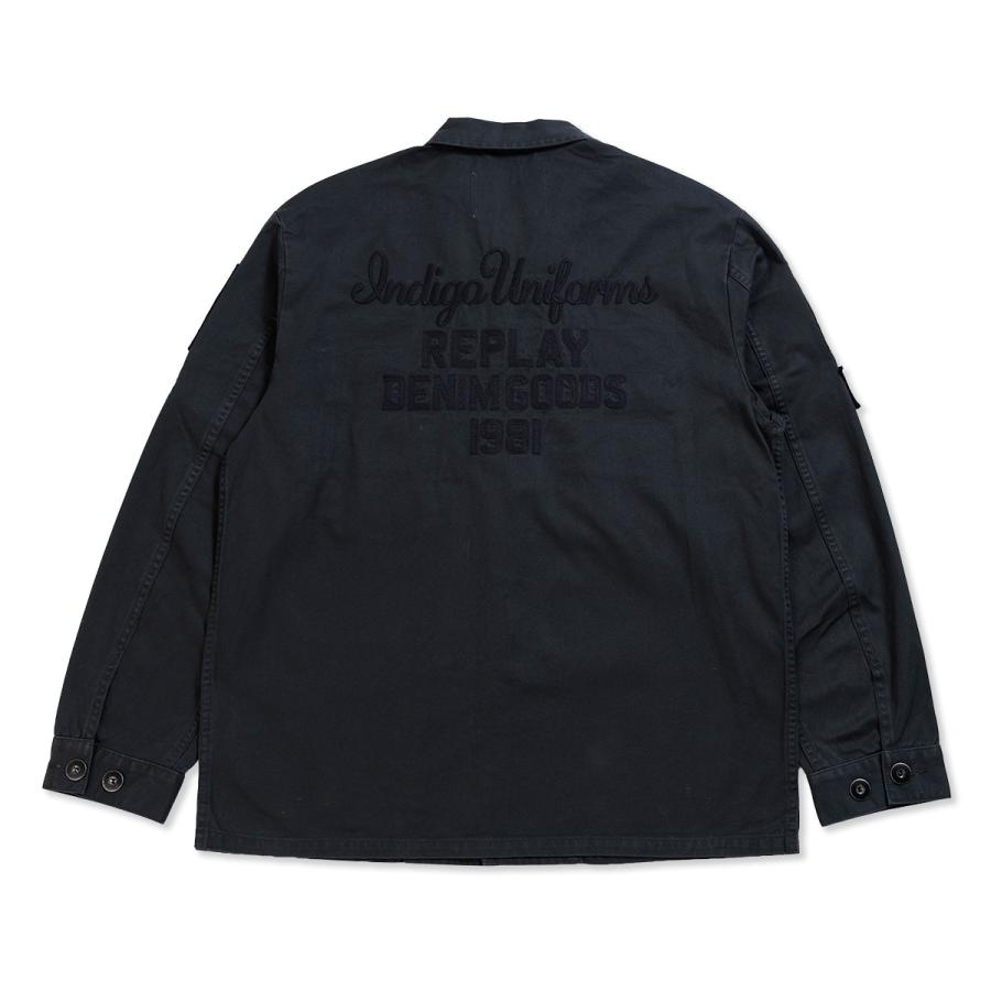 リプレイ ジャケット  バイク ウェア アウター REPLAY COTTON TWILL JACKET WITH PATCHの画像