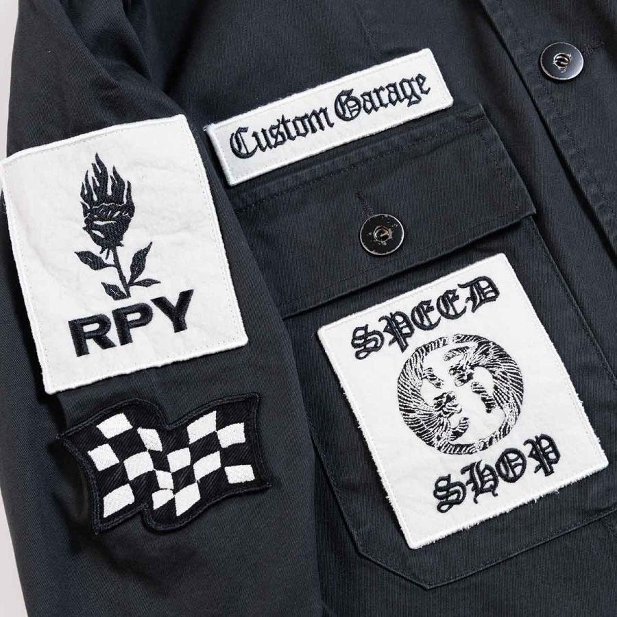 リプレイ ジャケット  バイク ウェア アウター REPLAY COTTON TWILL JACKET WITH PATCHの画像