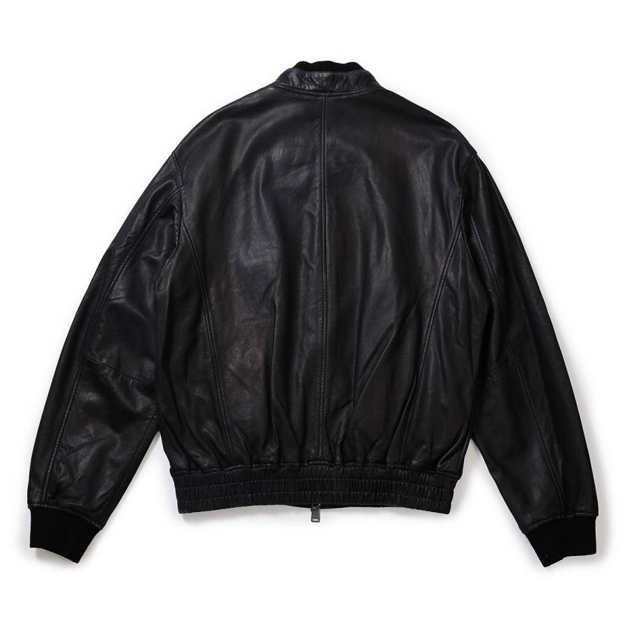 リプレイ ラムレザーボンバージャケット バイク ウェア アウター REPLAY LAMB LEATHER BOMBER JACKETの画像