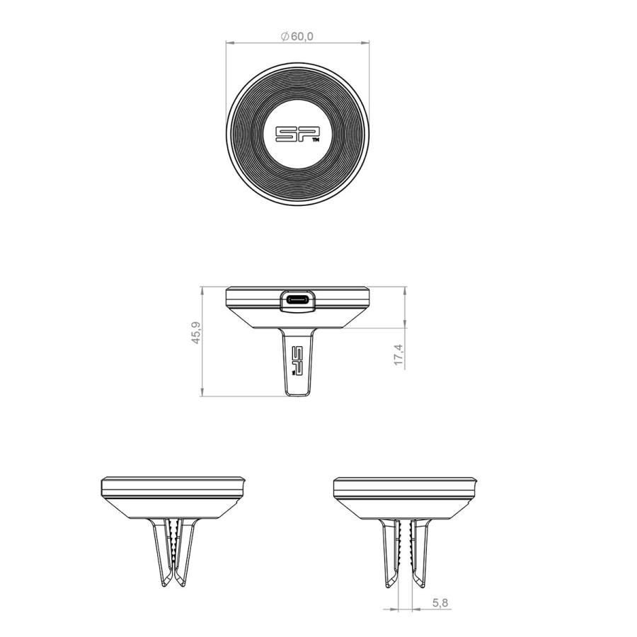 SP CONNECT（エスピーコネクト） エアコンフック用 充電機能搭載