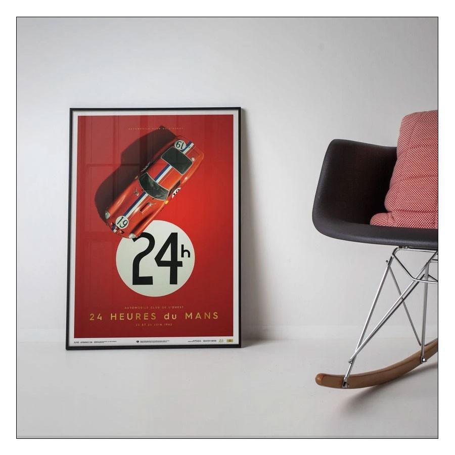 フェラーリ250GTポスター ポスター フェラーリ 250 GTO 1962年 ル・マン24時間レース
