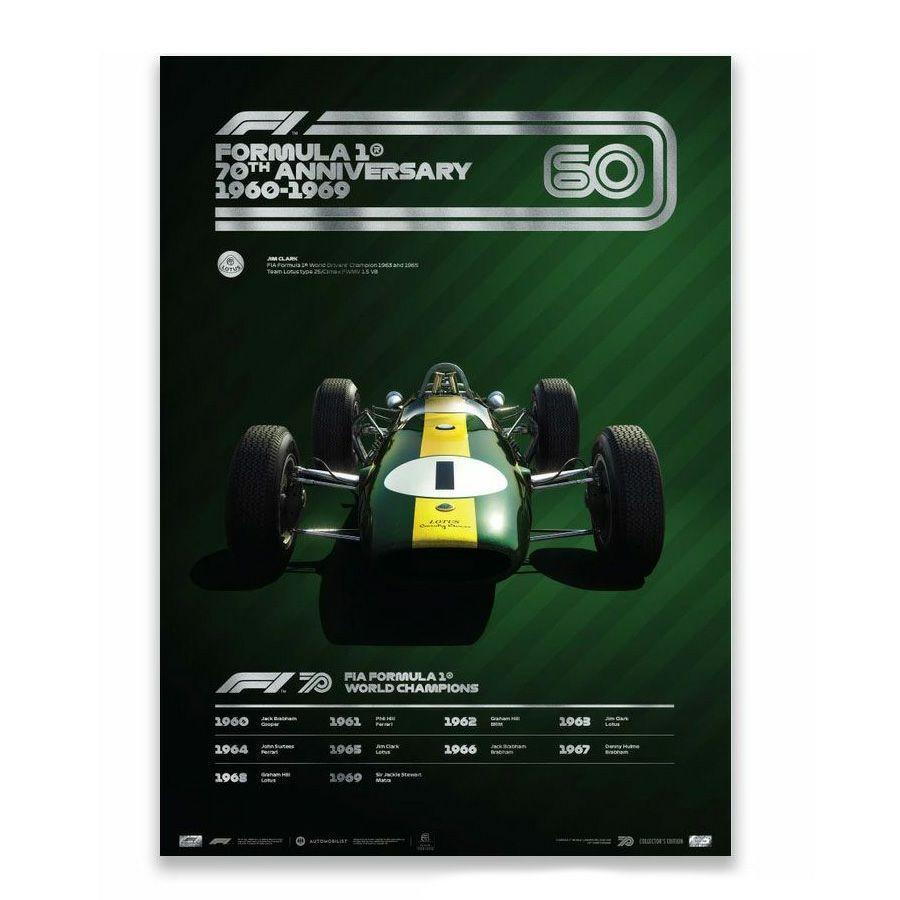 ポスター FIA FORMULA 1 1960-1969 コレクターズ エディション ポスター
