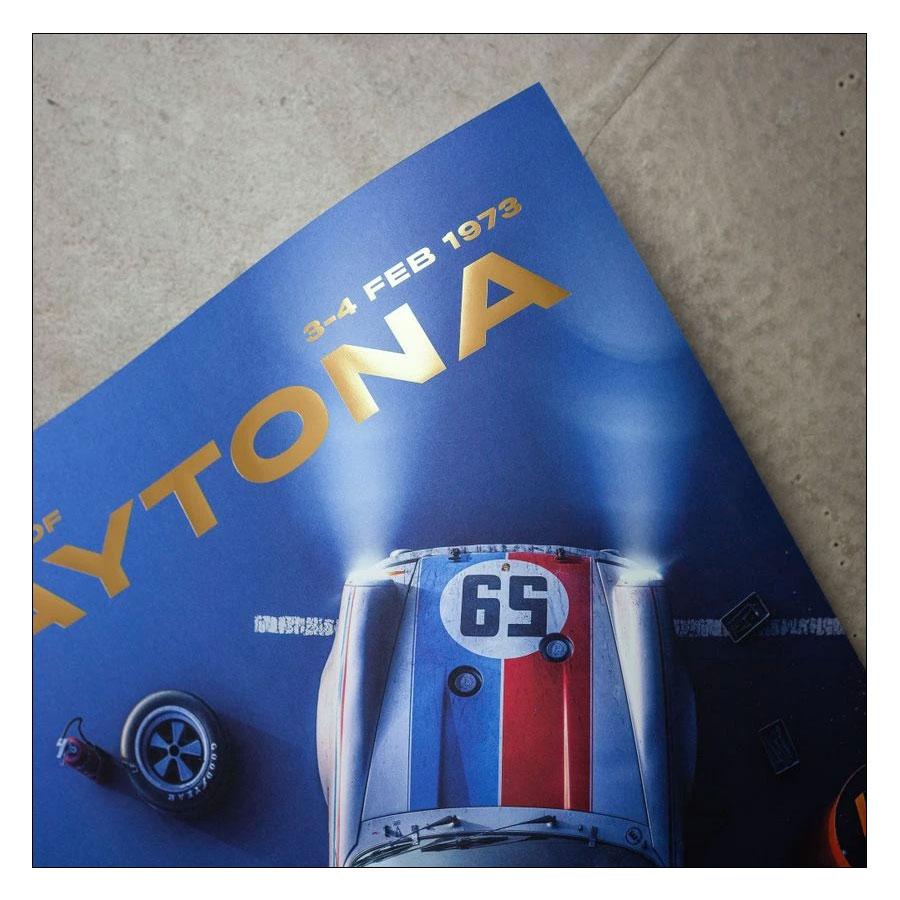 Porsche 911 Carrera RSR Past Daytona 1973 コレクターズ エディション 【ロップ】 ポスター