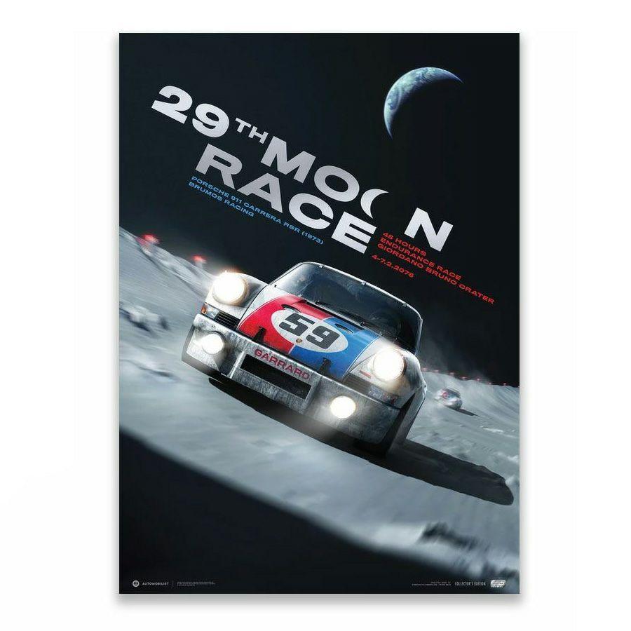 ポスター Porsche 911 Carrera RSR Future 29th Moon Race 2078 コレクターズ エディション ポスター｜motorimoda