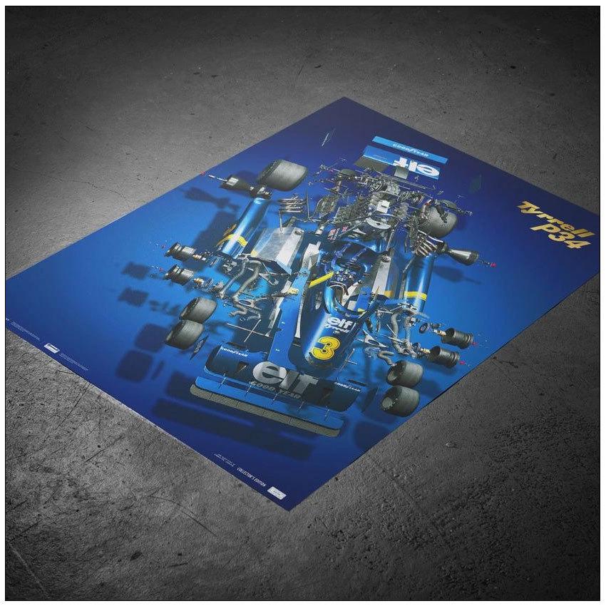 ポスター Tyrrell P34 The Joy of Six Wheels コレクターズ エディション ポスターの画像