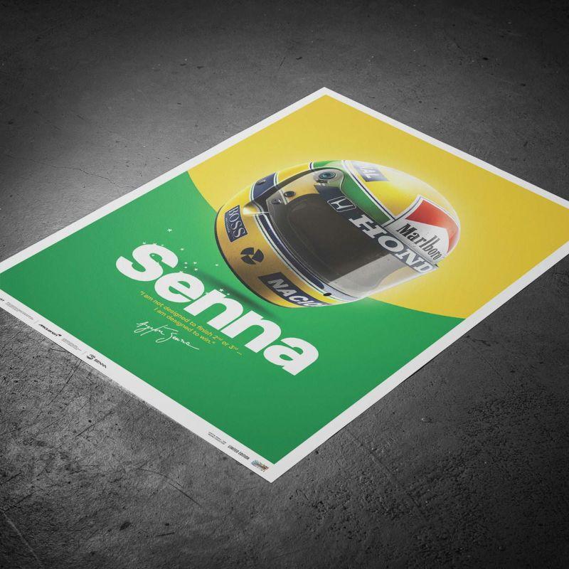 ポスター AYRTON SENNA HELMET SAN MARINO GP 1988 リミテッド エディション ポスター｜motorimoda｜03