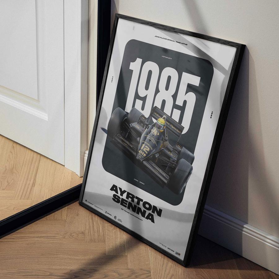 ポスター オートモビリスト アイルトン・セナ ロータス 97T 30 YEARS