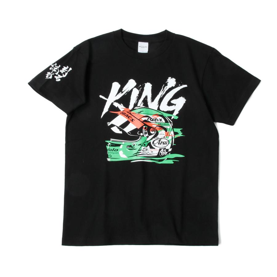 土屋圭市 Tシャツ KING ヘルメット モータースポーツ ウェア 土屋圭市 Tシャツ KING ヘルメット モータースポーツ ウェア