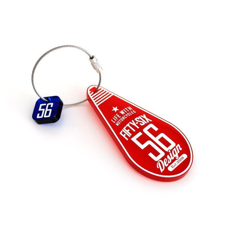 56デザイン キーホルダー ティアドロップ バイク 雑貨 56design