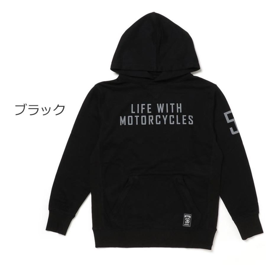 56デザイン フーディ ライフウィズ モーターサイクル パーカー バイク 