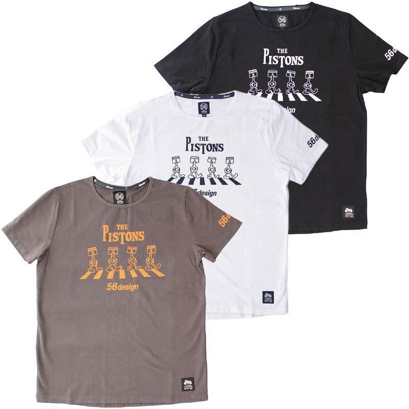 56デザイン Tシャツ ピストンズ バイク ウェア トップス 56design