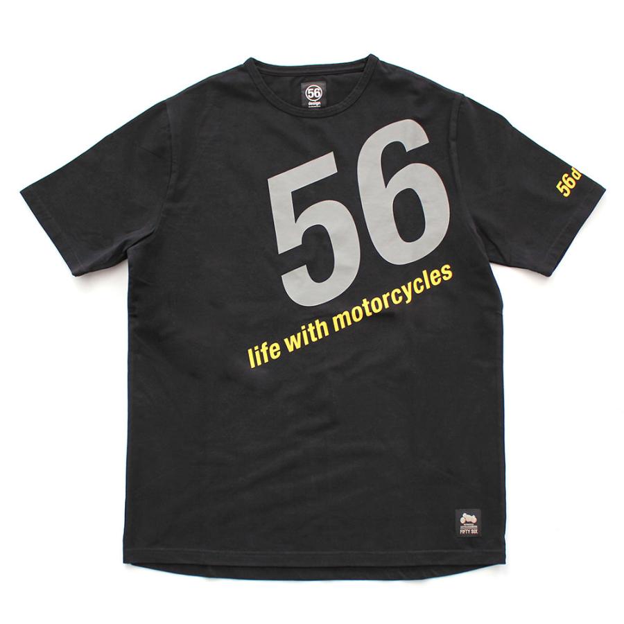 56デザイン Tシャツ トリミング Tシャツ バイク ウェア トップス 56design TRIMMING Tee｜motorimoda｜02