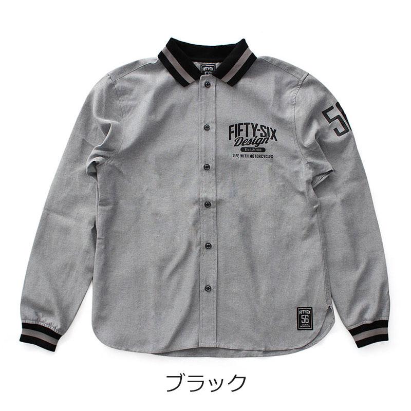 56デザイン シャツ リブミックス ロングスリーブ バイク ウェア