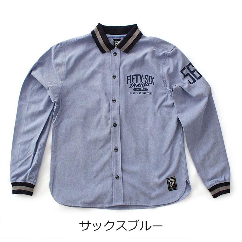 56デザイン シャツ リブミックス ロングスリーブ バイク ウェア